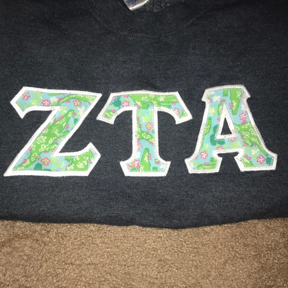 Lilly Pulitzer ZTA Sorority Letters